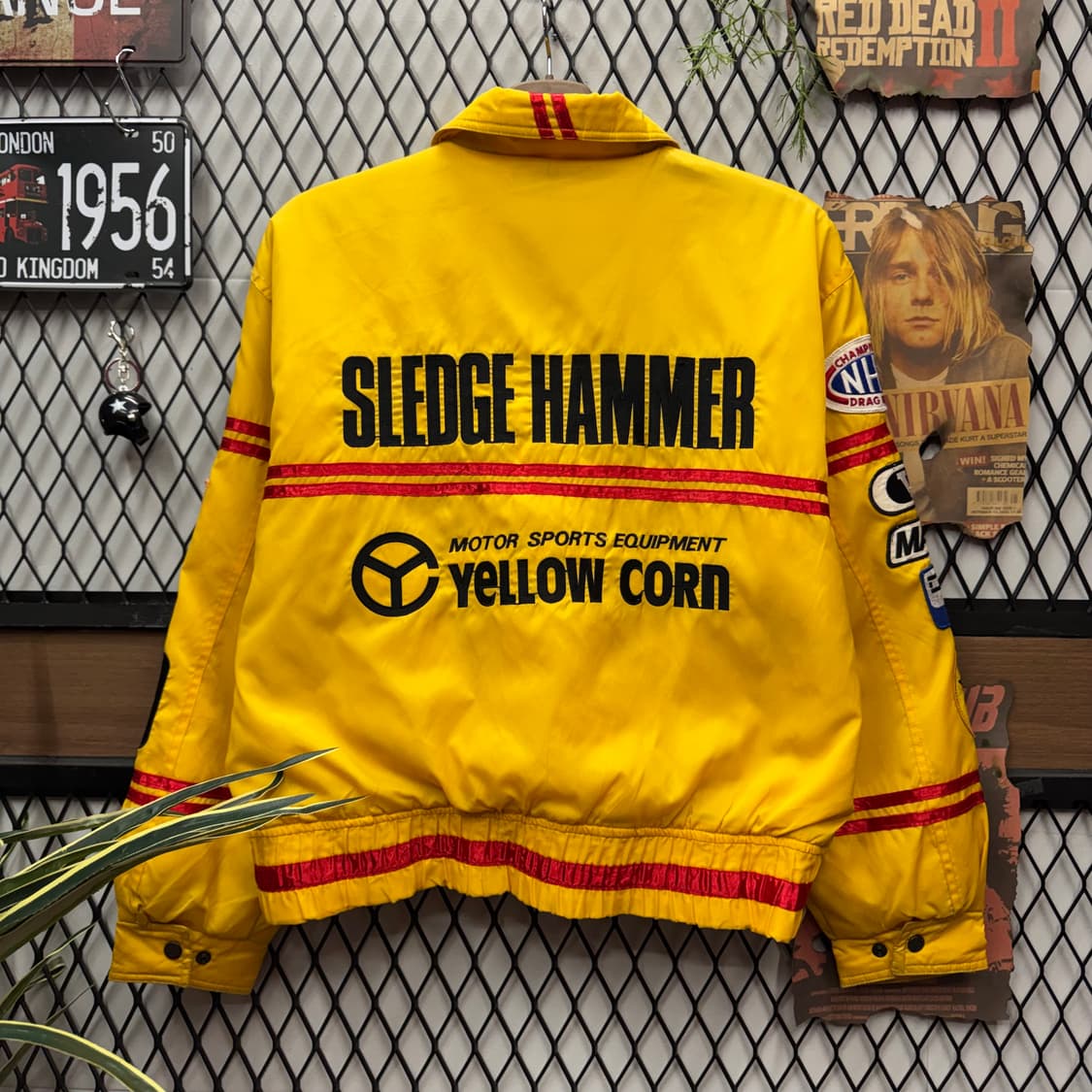 00s 옐로우 콘 레이싱 BRP 레터링 패치 디테일 레이싱 자켓 옐로 상품이미지2