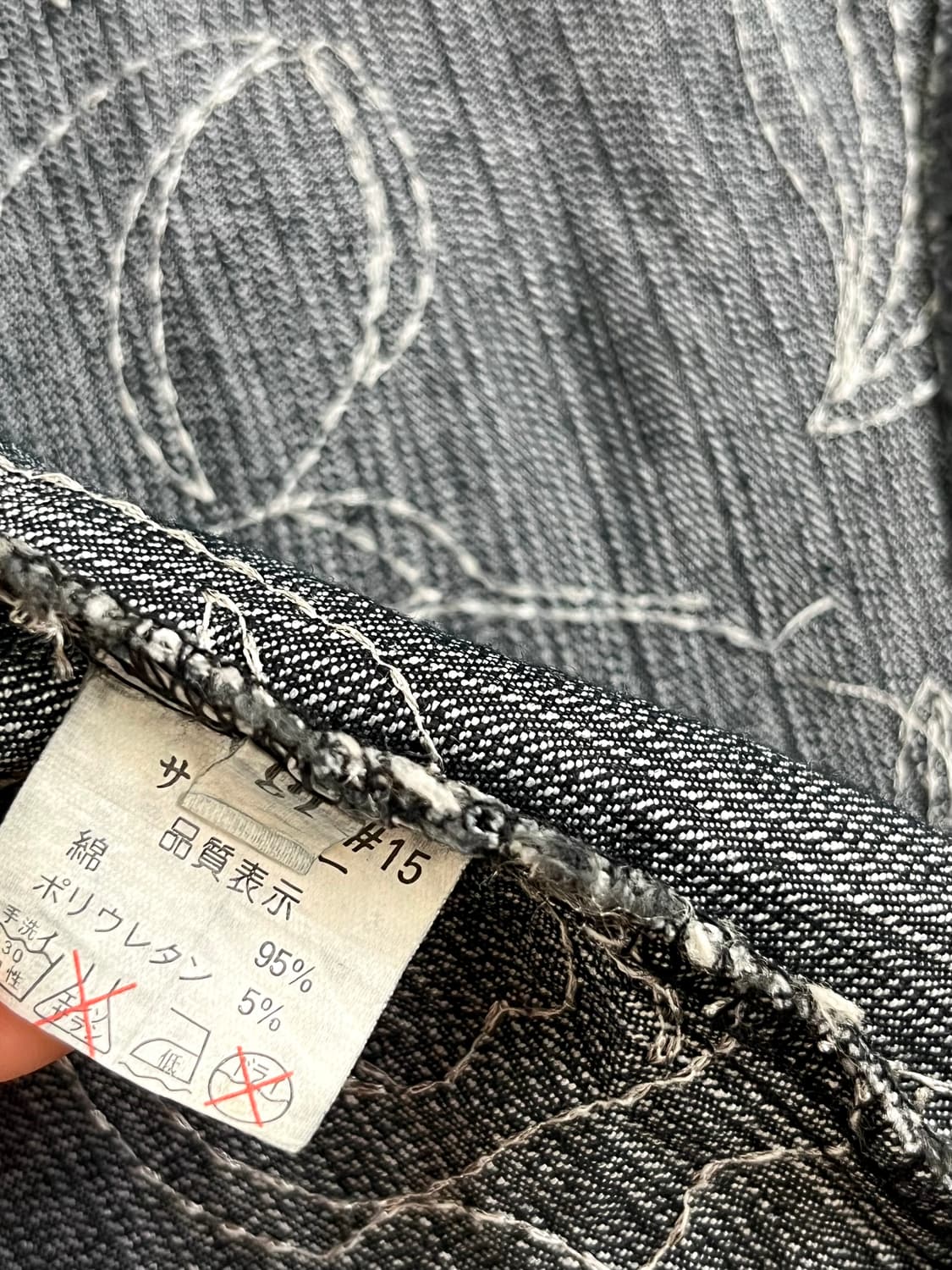 vtg 플라워 스티치 데님자켓 상품이미지6