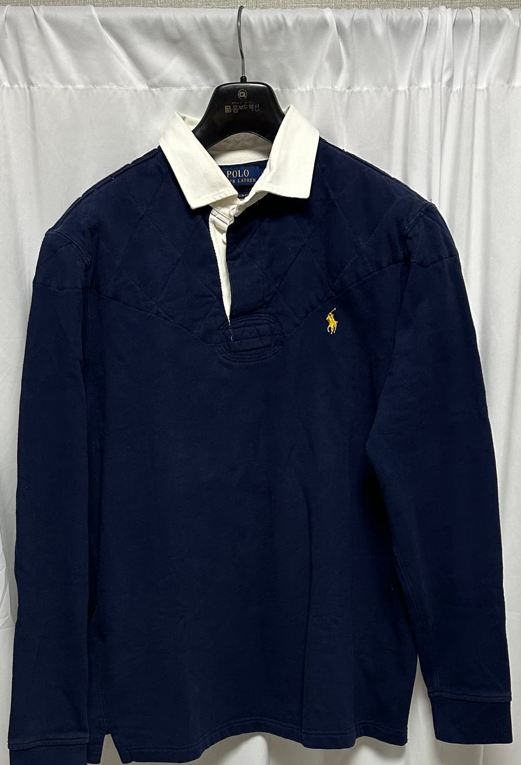 no.93 폴로 랄프로렌 다크네이비 기모럭비 셔츠 L s급 상품이미지1