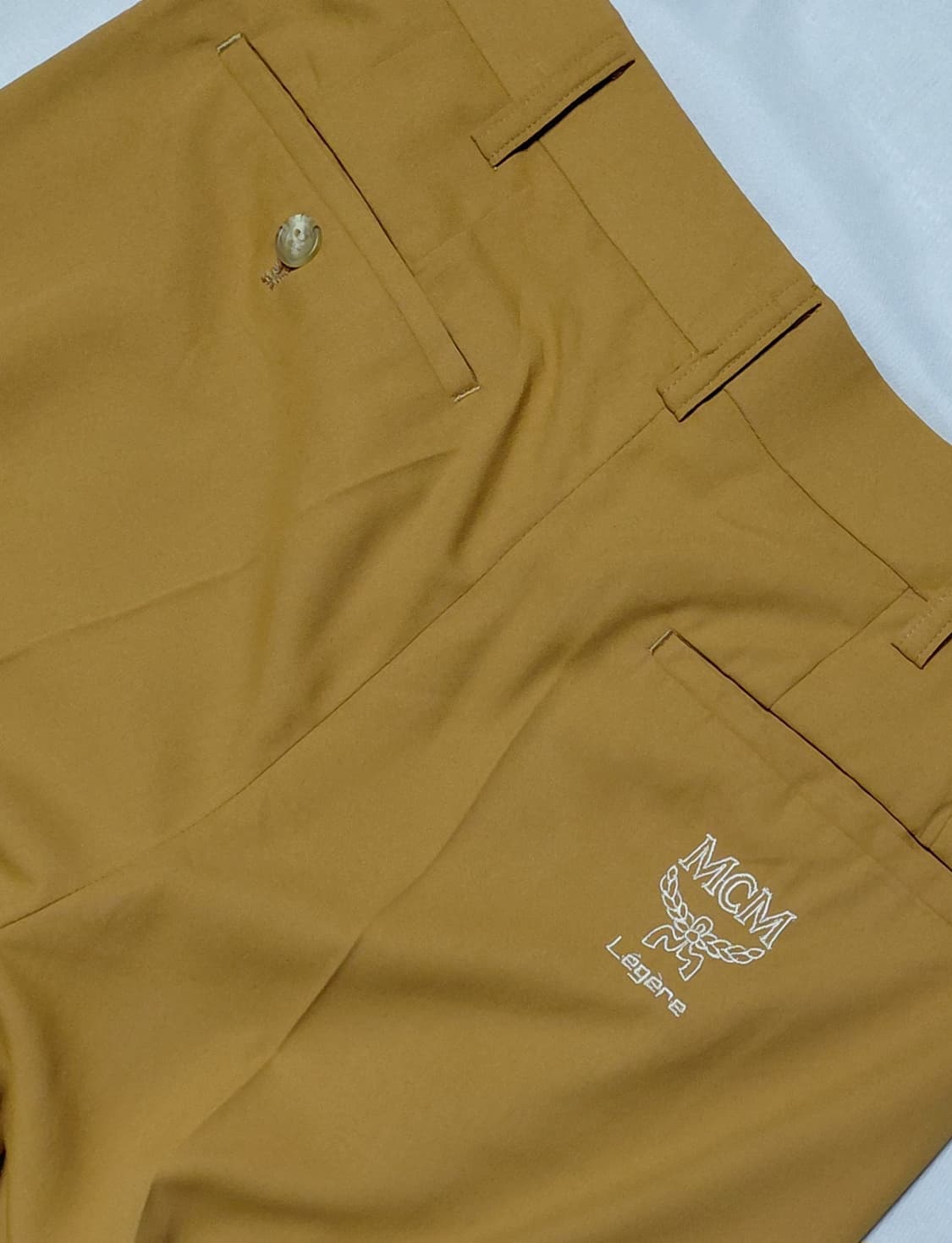 [빈티지/정품] MCM LEGERE 2턱 골드 카키 팬츠 (76사이즈) 상품이미지7