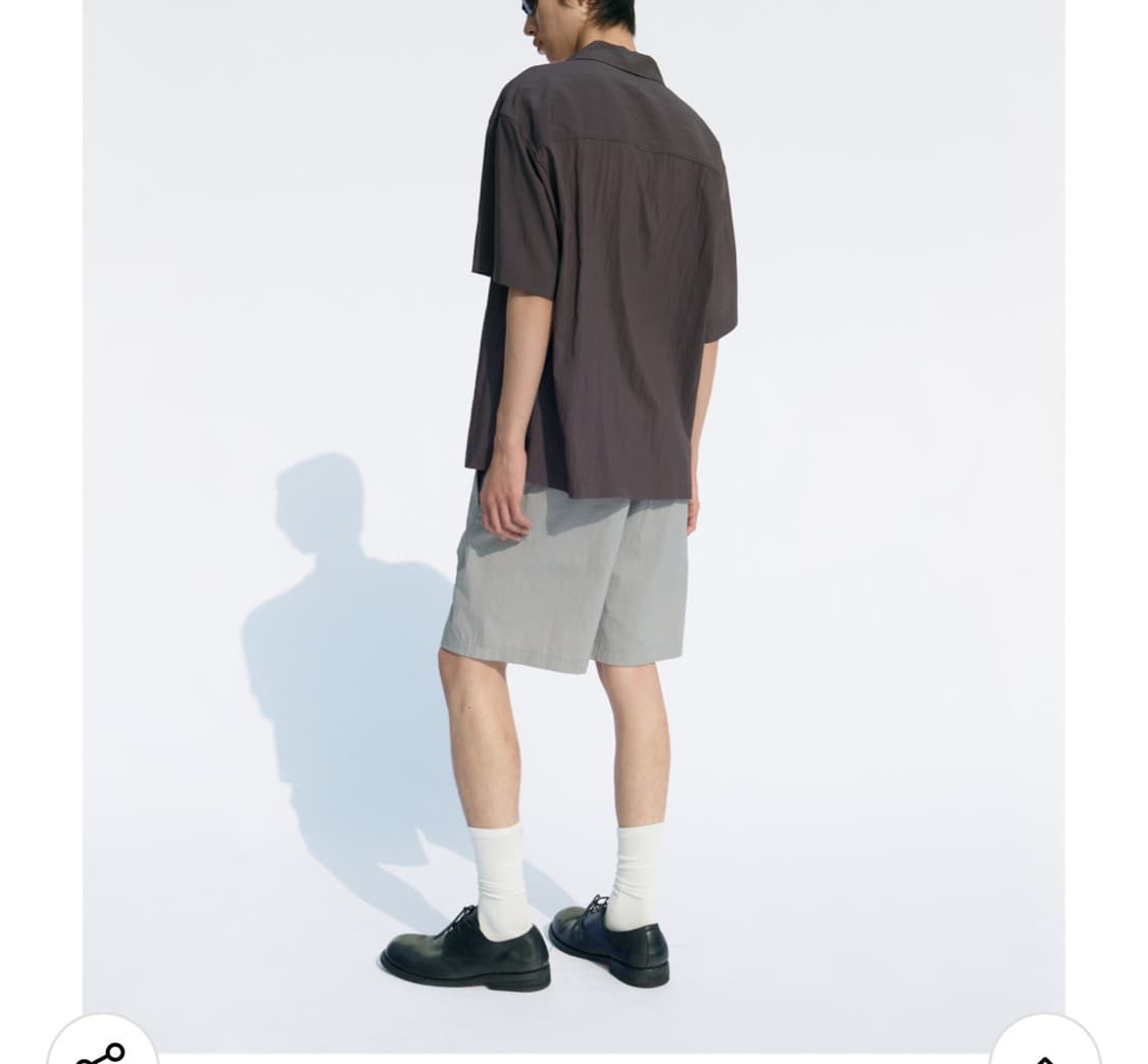 쿠어 내추럴 링클 오픈카라 셔츠 L 상품이미지6