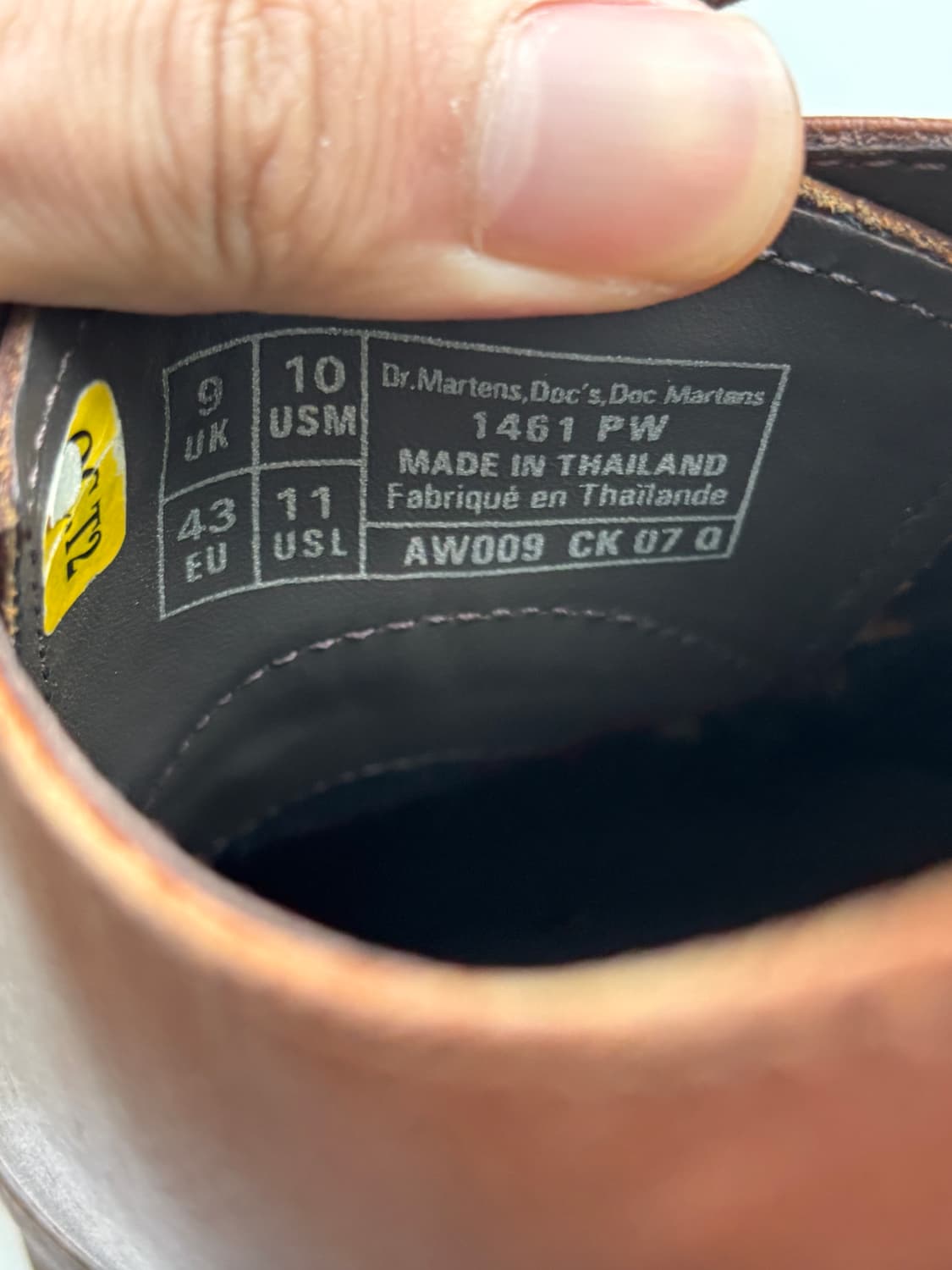 빈티지 닥터마틴 1461 브라운 UK9 상품이미지7