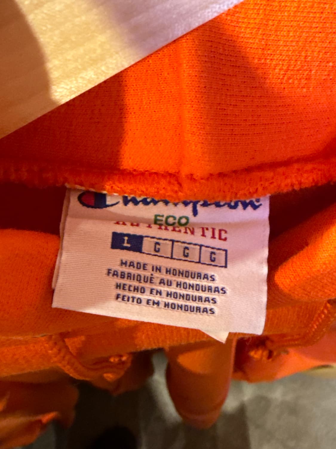 챔피온 오렌지 후드티 상품이미지2