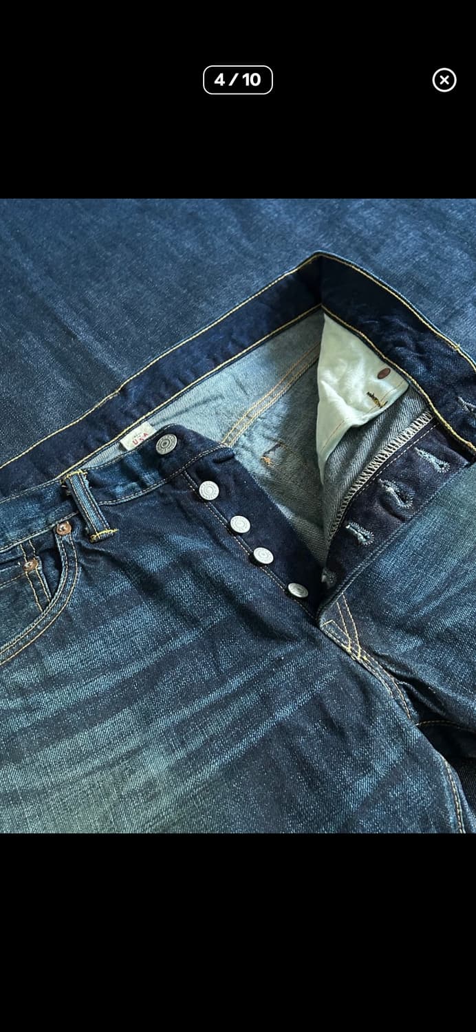 RRL 00’s 로우 스트레이트 셀비지 데님 팬츠 made in usa 상품이미지4