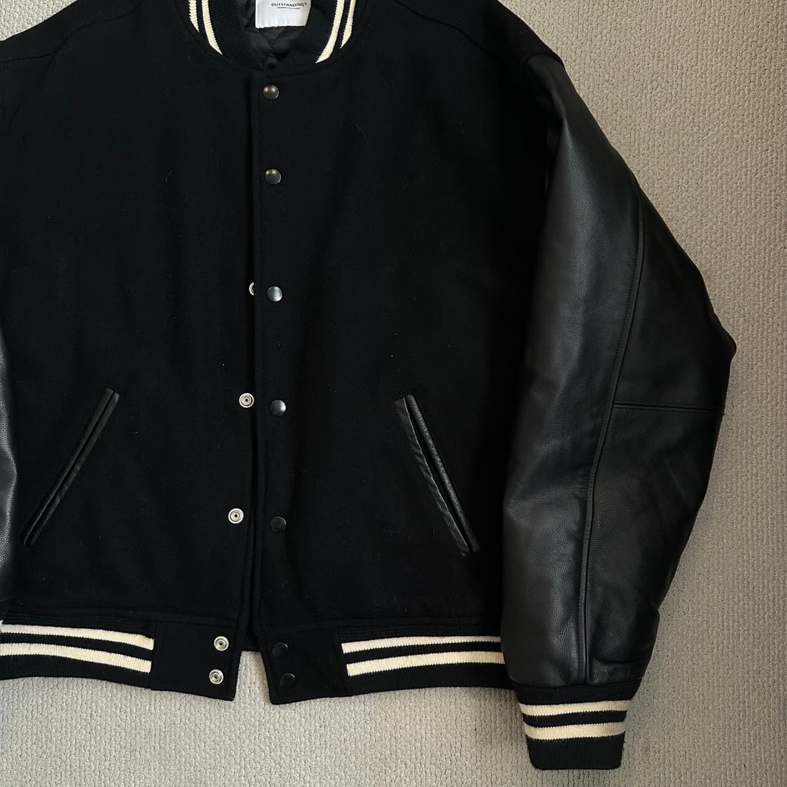 아웃스탠딩 (Outstanding)카우레더 바시티 자켓 3 상품이미지3