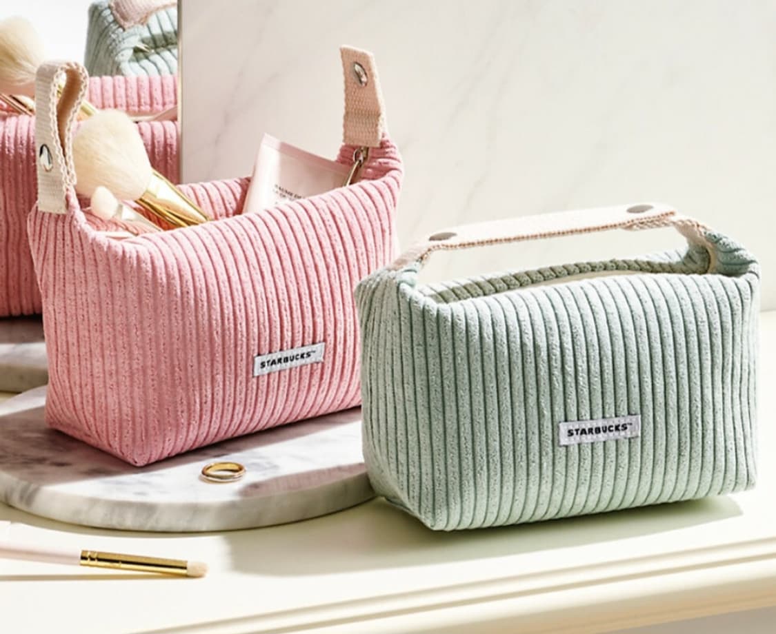 (새상품) 스타벅스 코듀로이 파우치 민트 상품이미지1
