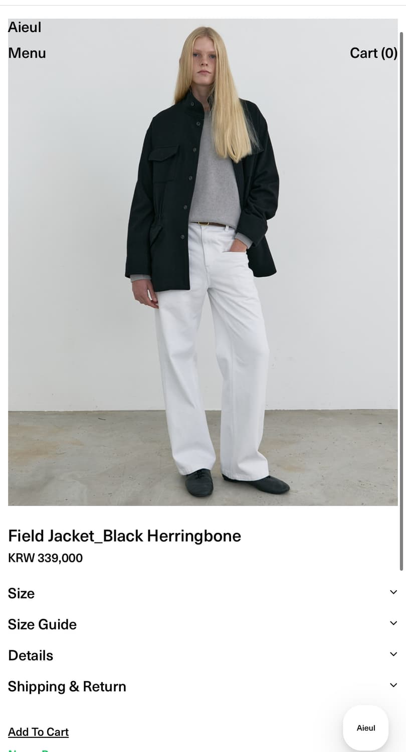 Aieul 필드 자켓 상품이미지1