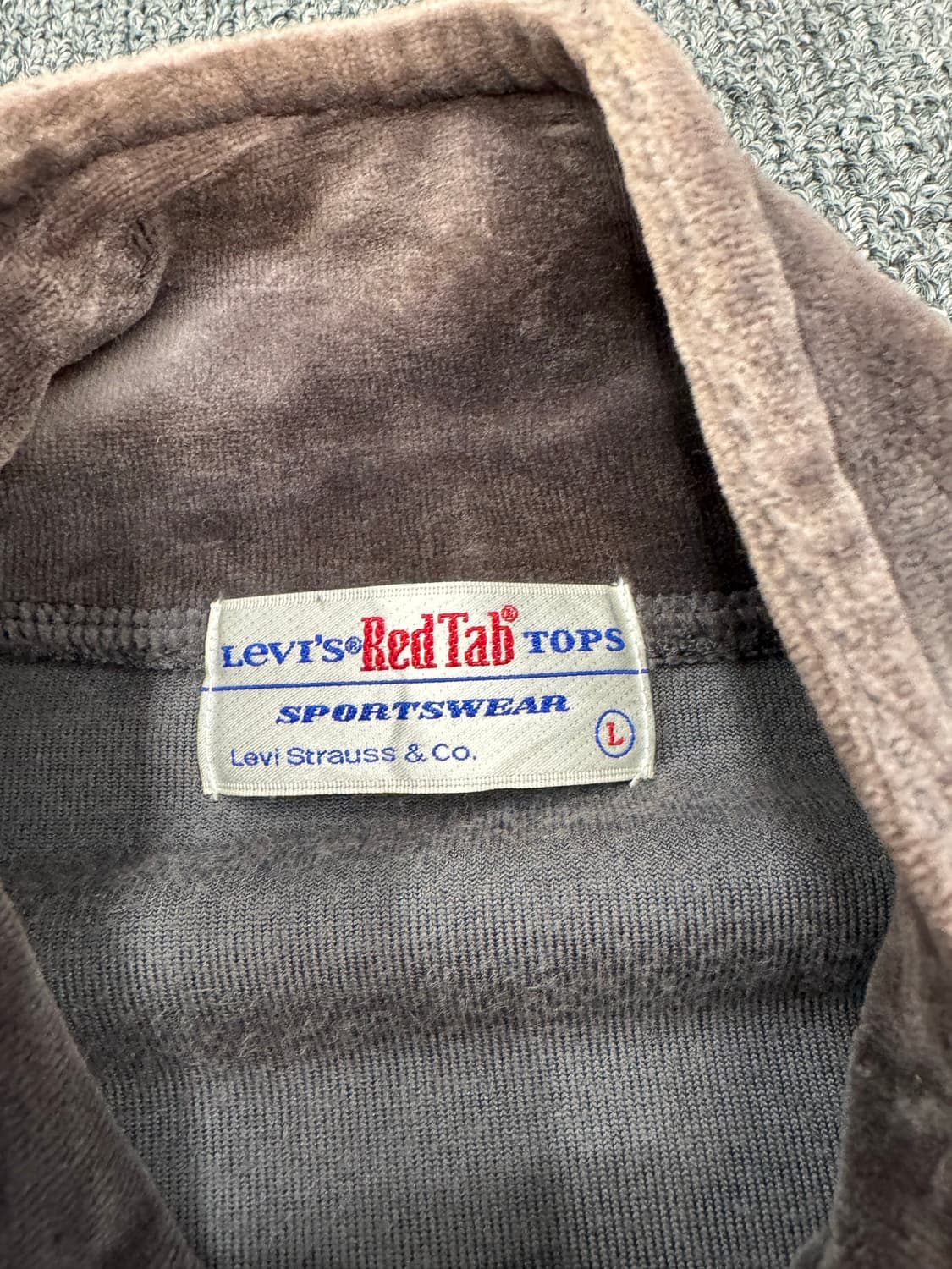 L)Levis Red Tab 벨벳 집업 상품이미지3