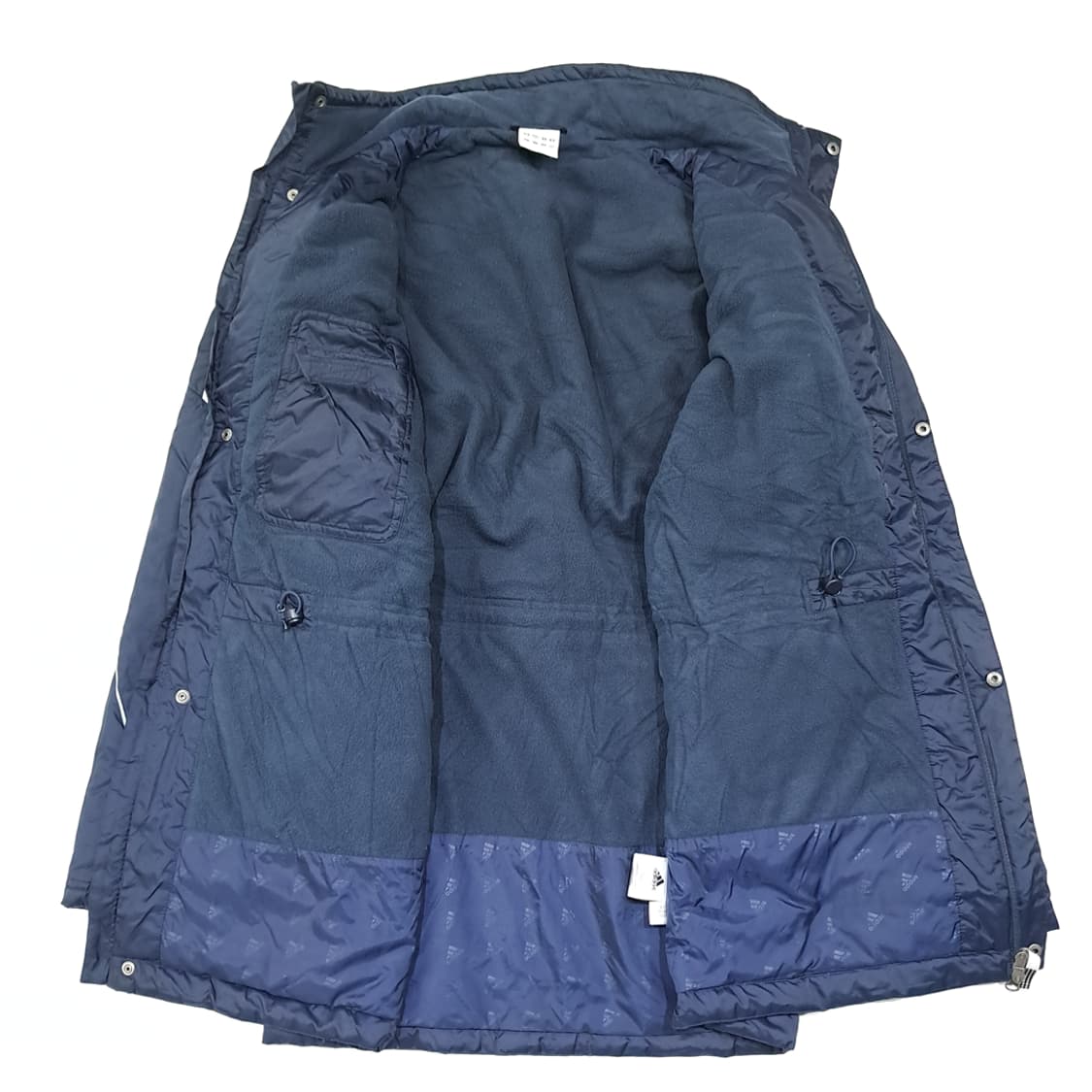 CL239 L 아디다스 00s 빅로고 네이비 점퍼 벤치코트 상품이미지3