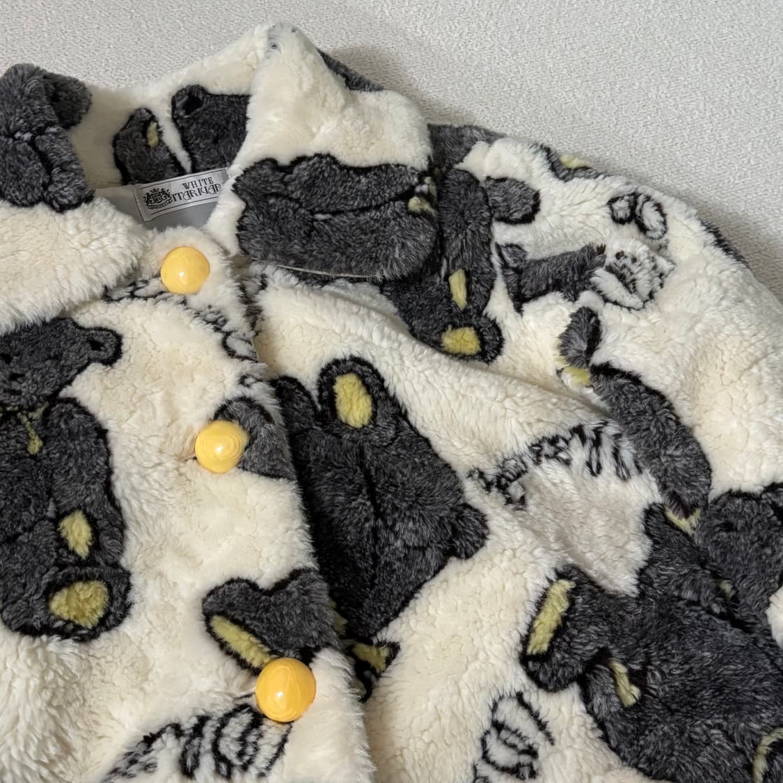 일본빈티지 테디베어 퍼 아우터 상품이미지2