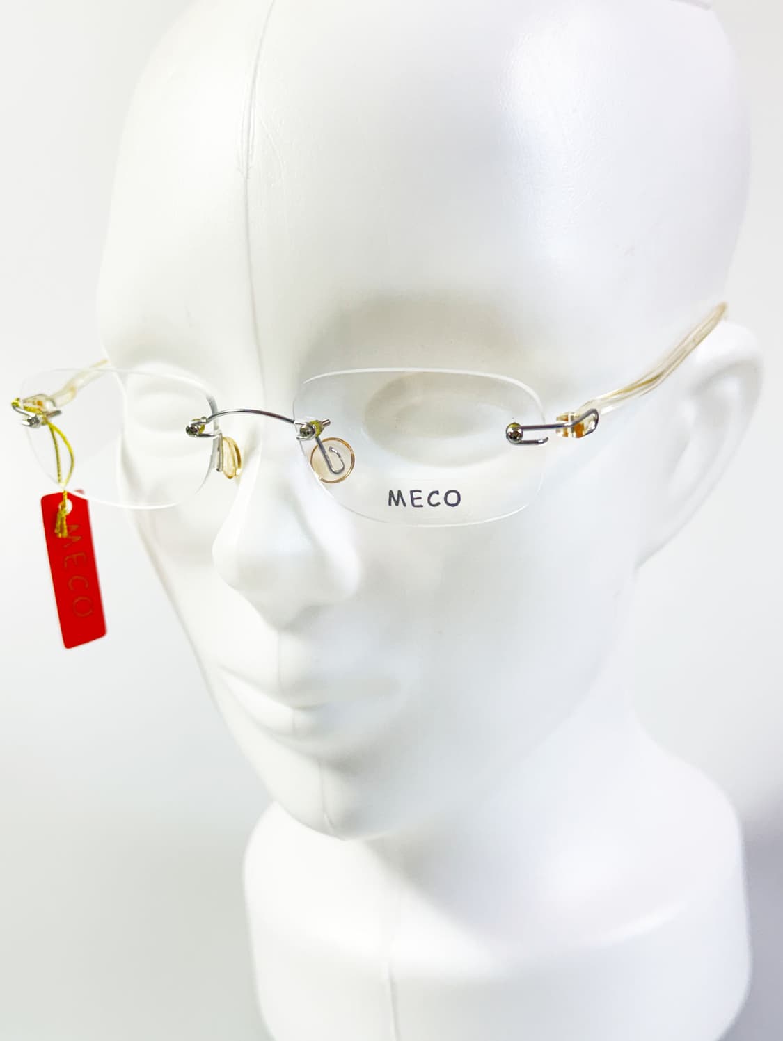 MECO 무테 스퀘어 메탈 프레임 빈티지 안경 상품이미지8