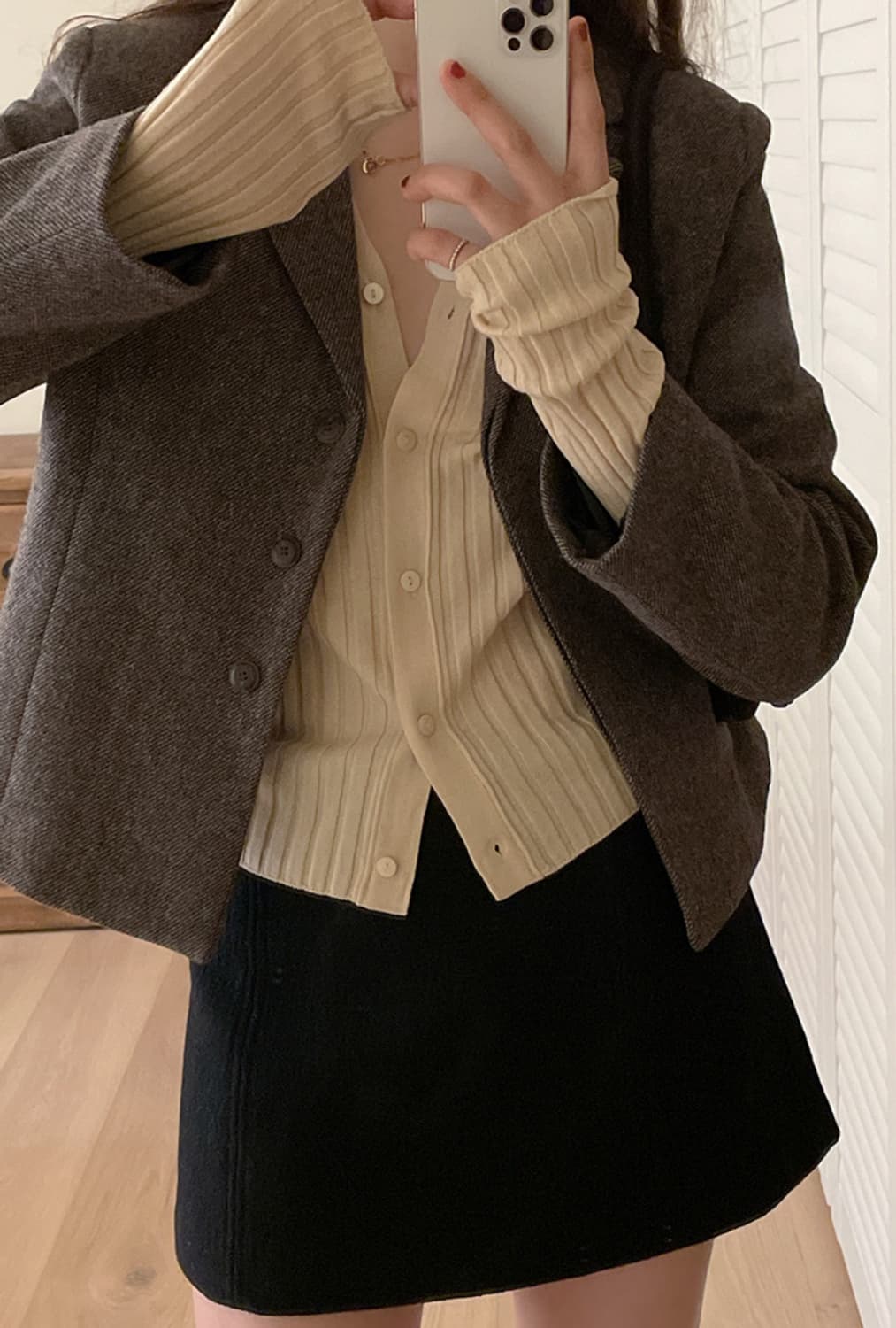 택ㅇ새제품) 메이베비이비 골지 가디건 버터베이지 상품이미지4