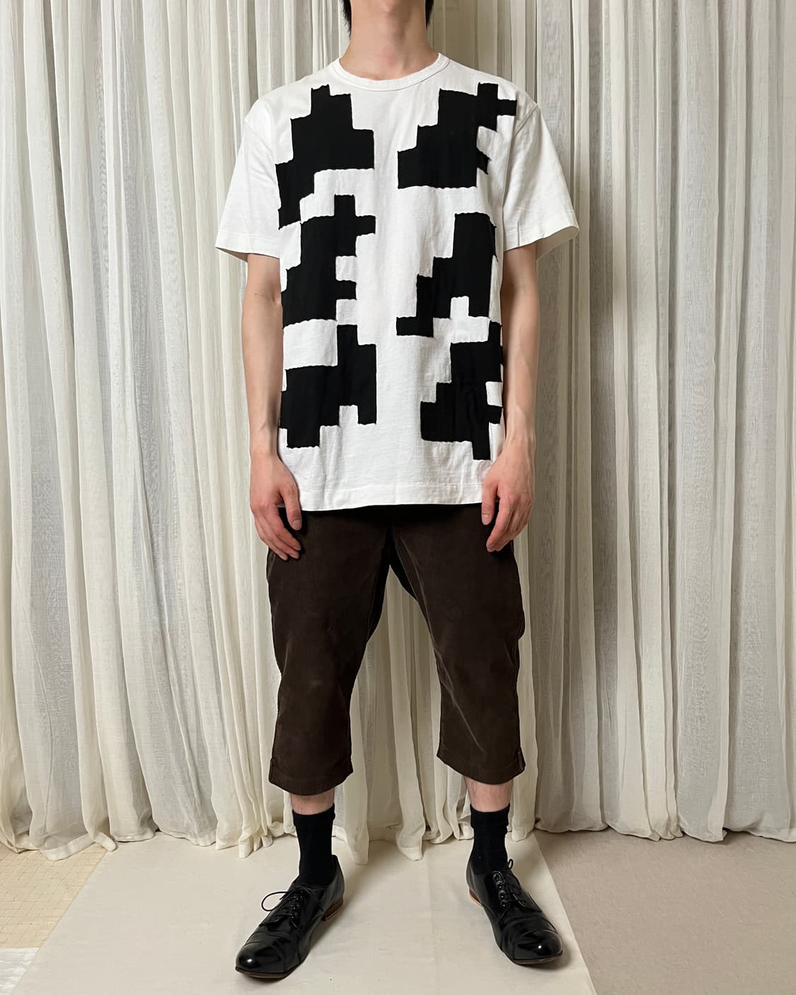 꼼데가르송 옴므 듀스 블럭 패치 티셔츠 comme des garcons 상품이미지7