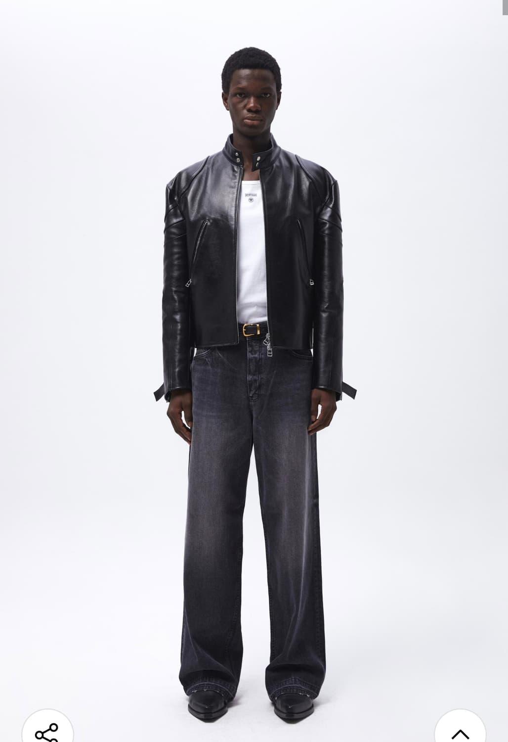 [1] 타일레 와이드 흑청 데님 상품이미지3