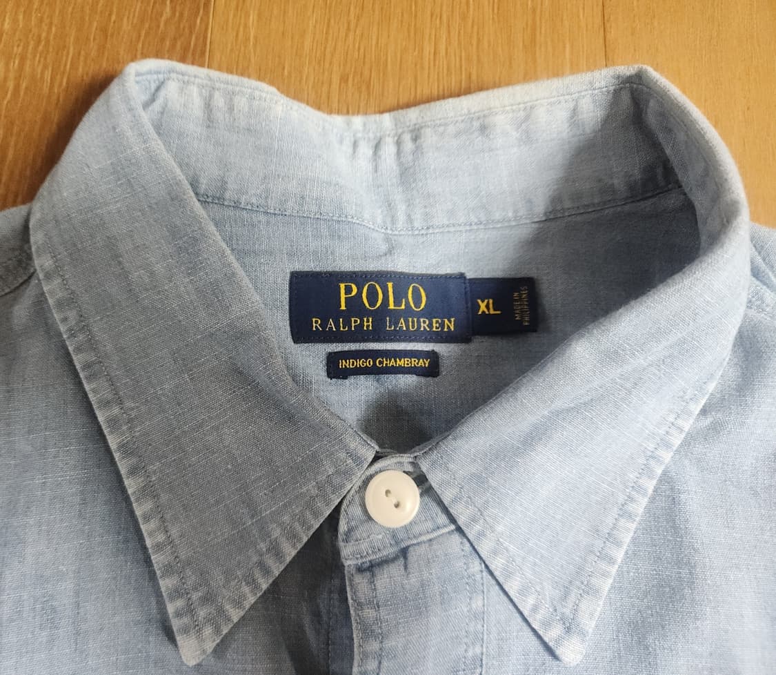 폴로 랄프로렌 샴브레이 데님 투포켓 셔츠(XL) 상품이미지3