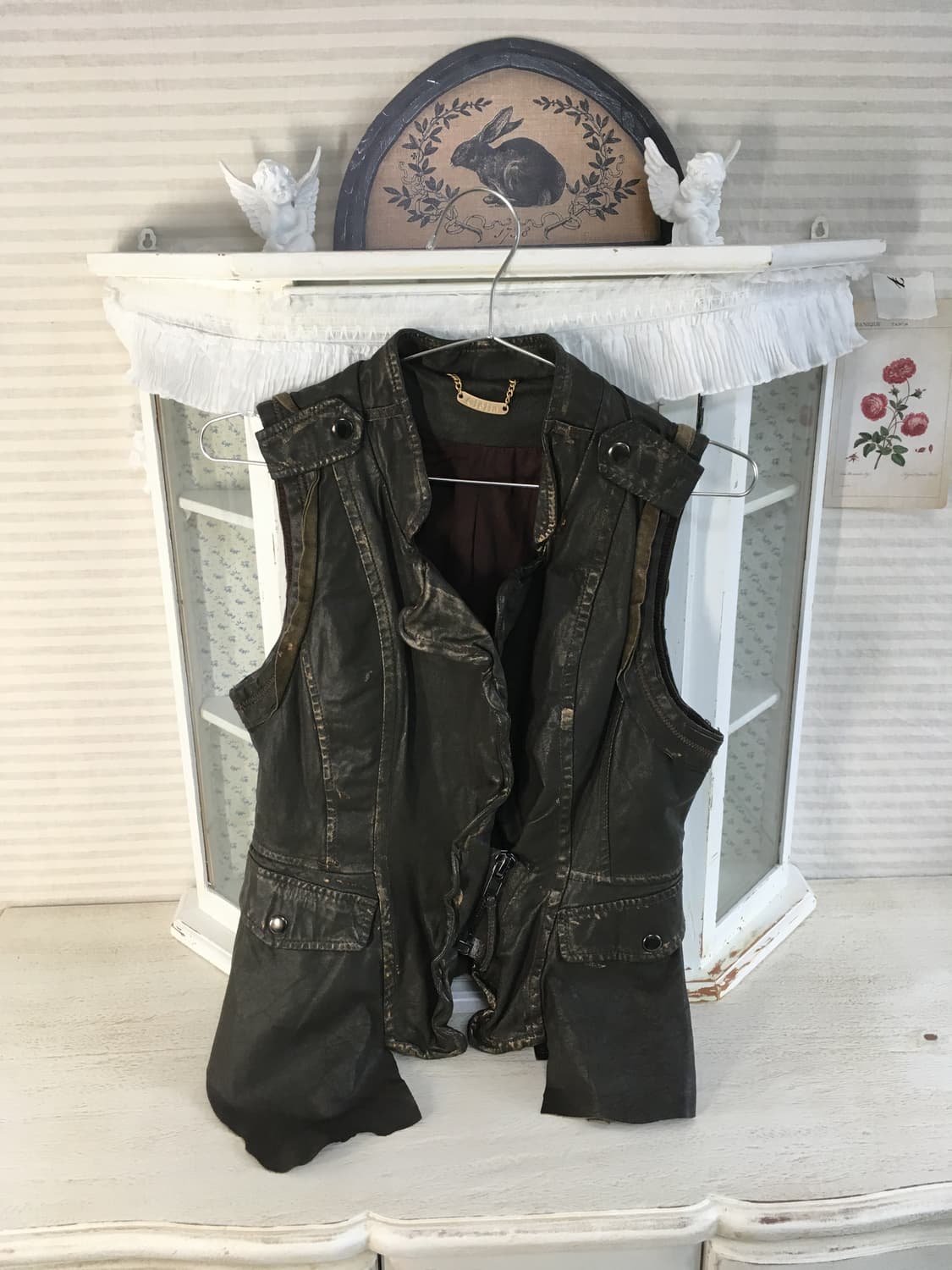 vintage archive brown leather vest 상품이미지5