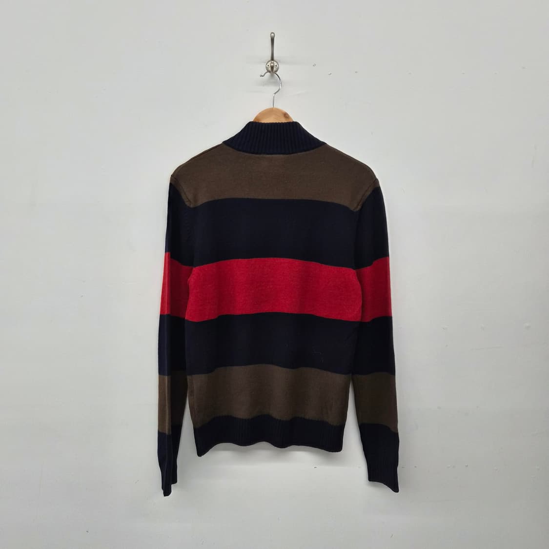 라코스테 스트라이프 패턴 하프넥 니트 남성 L 상품이미지7