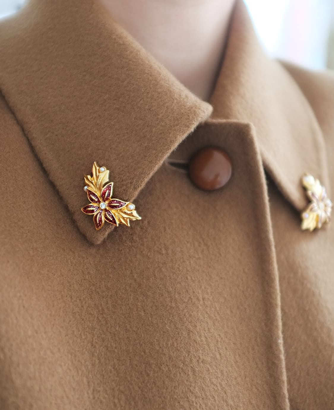 1990s 포인세티아 크리스마스 빈티지귀걸이 빈티지귀찌  상품이미지1