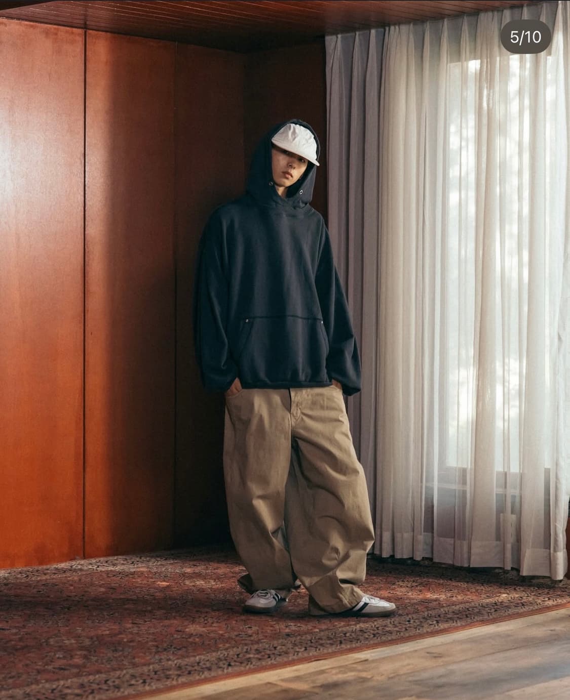 앵글런 anglan pit pocket 다트 치노 벌룬 팬츠 베이지 상품이미지2