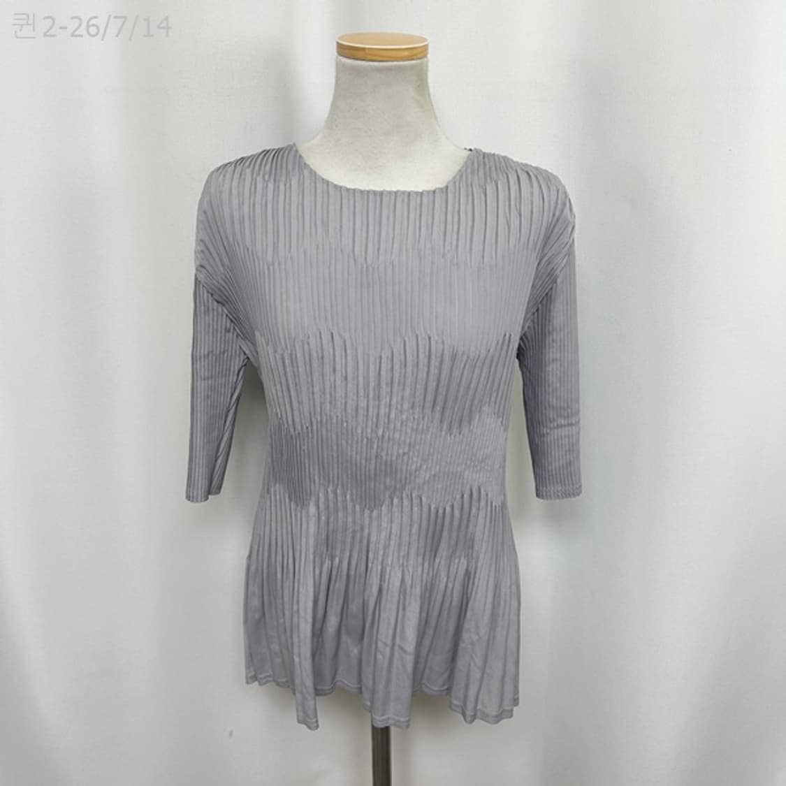 플리츠미 여자 주름 스판 티셔츠 FREE 상품이미지1