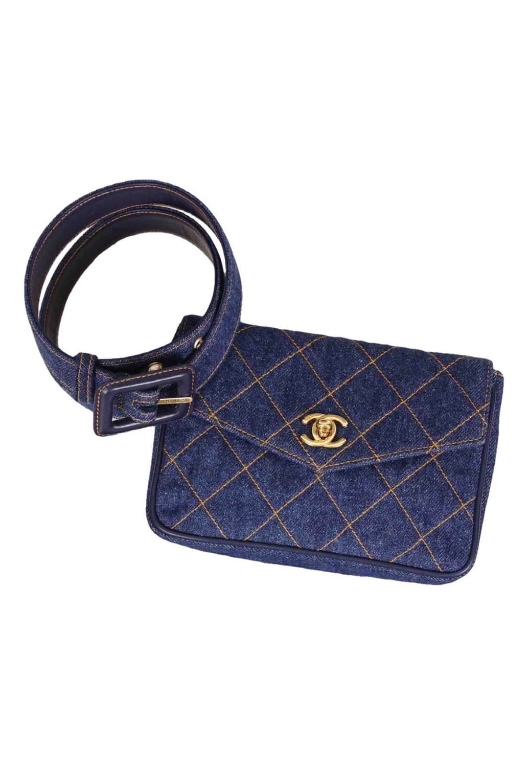 블루 데님 아우터 탑스티치 웨이스 트 백 상품이미지1