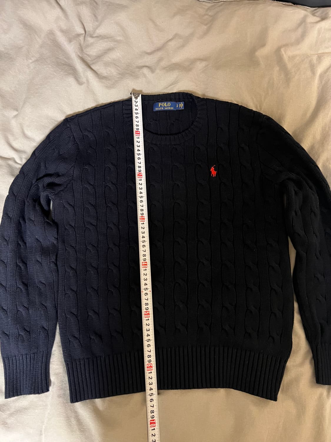 폴로 랄프로렌 케이블 꽈배기 니트 네이비 S 상품이미지7