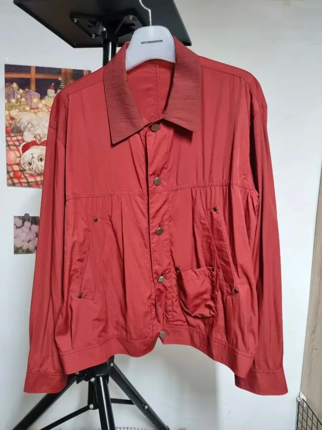 해칭룸 트러커 자켓 다크레드 3(M) 상품이미지1