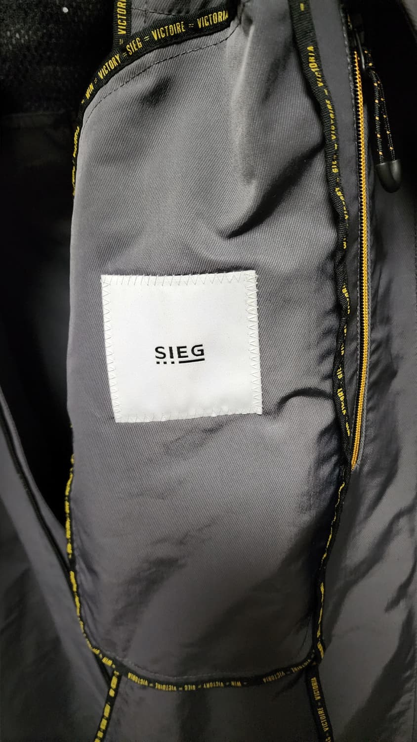 SIEG 하이넥 후드 심플 방수 코트 그레이 상품이미지5