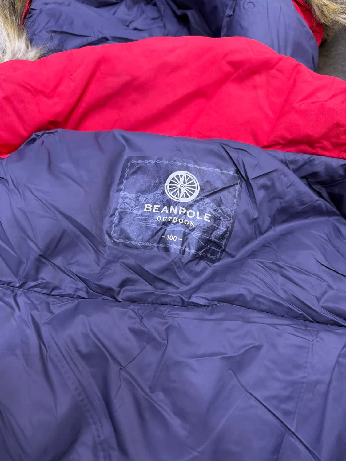 빈폴 아웃도어 라쿤털 후드 덕다운 오리털 패딩점퍼 100 상품이미지8