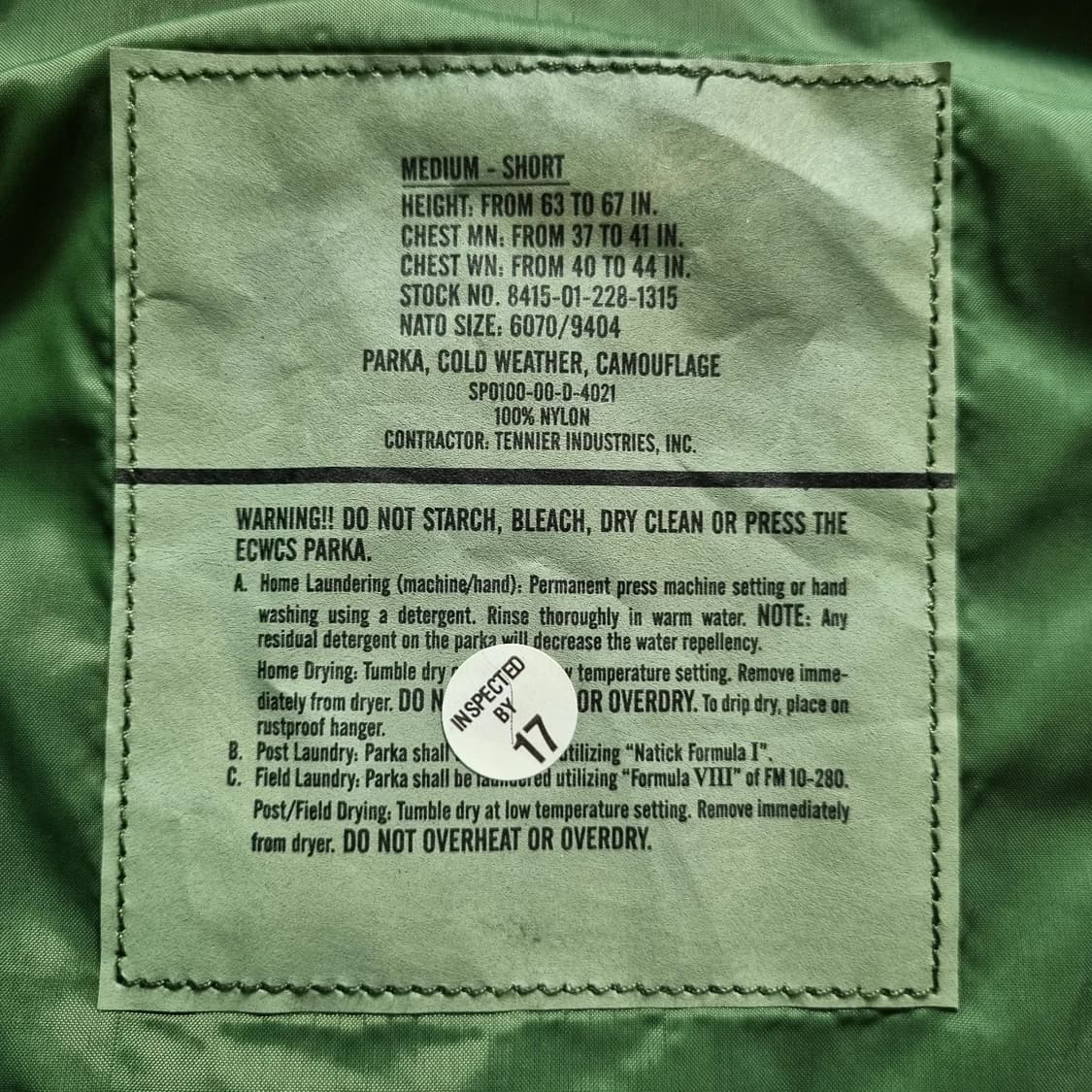 00s 미군 1세대 우드랜드 고어텍스 파카 M-S 데드스탁 상품이미지8