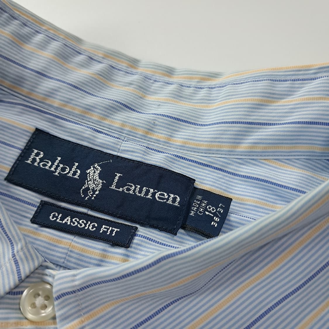 CK326 XL 폴로 00s 스카이블루 멀티 스트라이프 셔츠 남방 상품이미지3