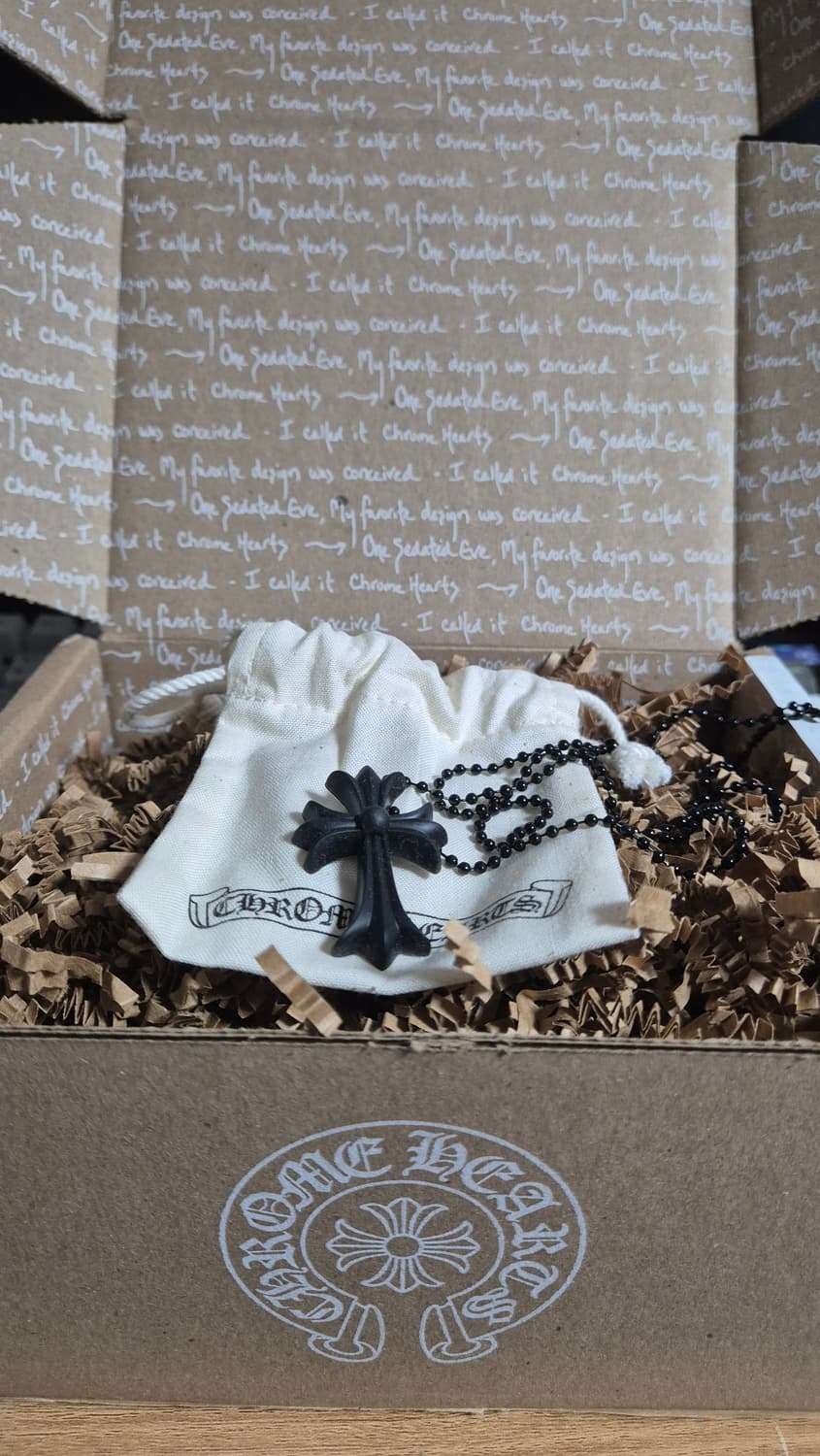 [공홈제품]2025 버전 크롬하츠 실리크롬 목걸이 블랙 상품이미지1