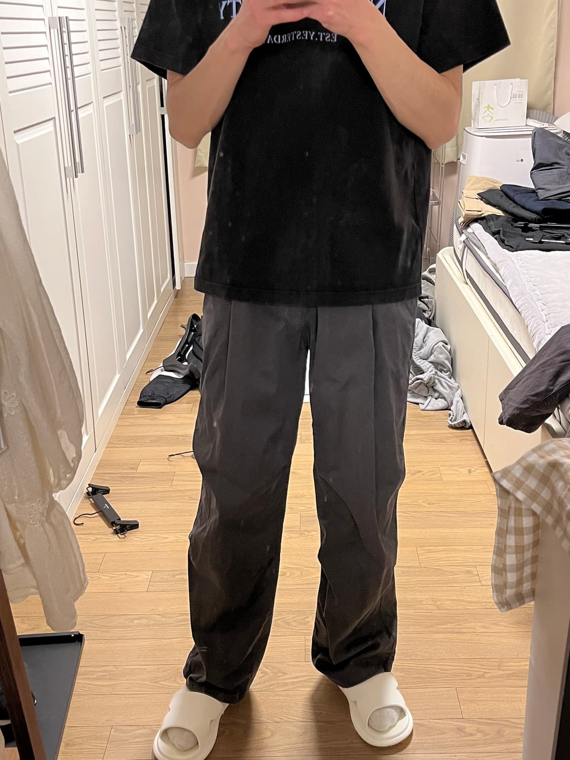 노드아카이브 파라슈트 치노 팬츠 차콜 0사이즈 상품이미지1