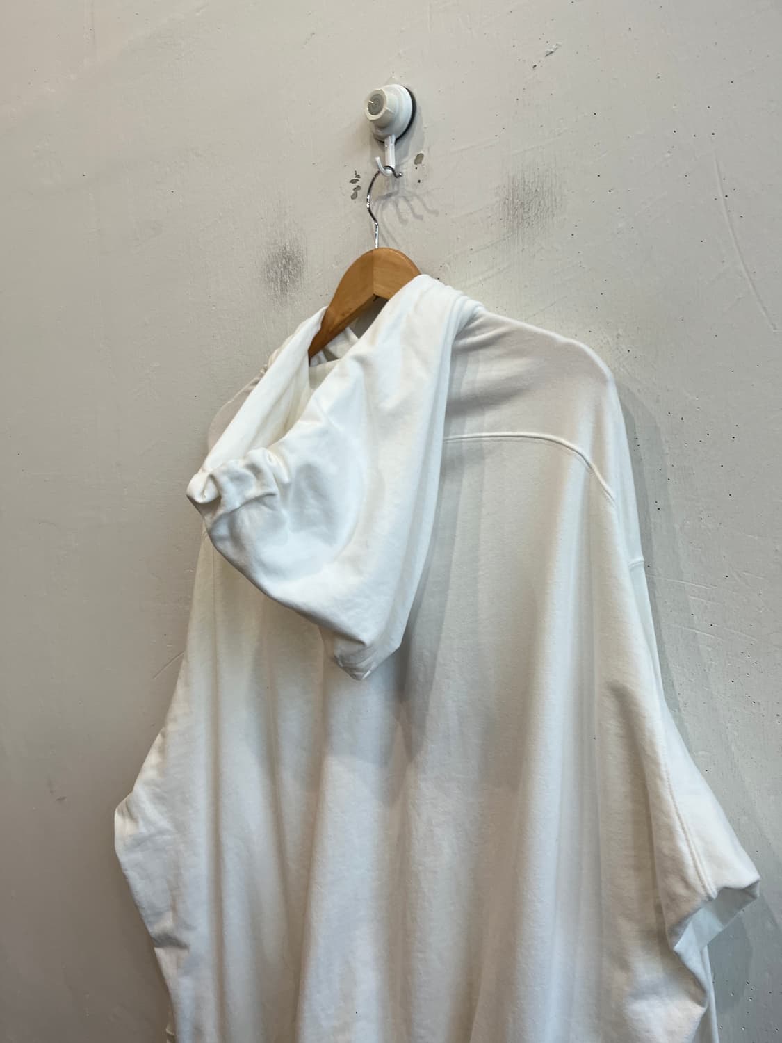 메르시보꾸 루즈핏 후드 원피스 화이트 상품이미지6