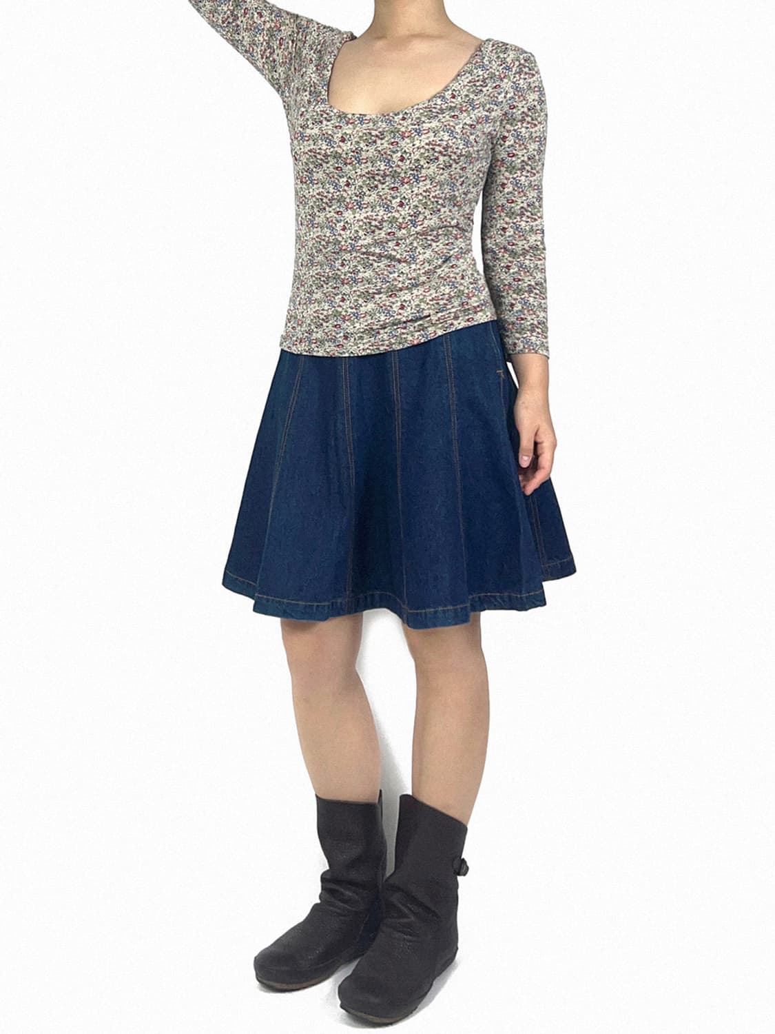 Trussardi flared denim skirt 상품이미지4