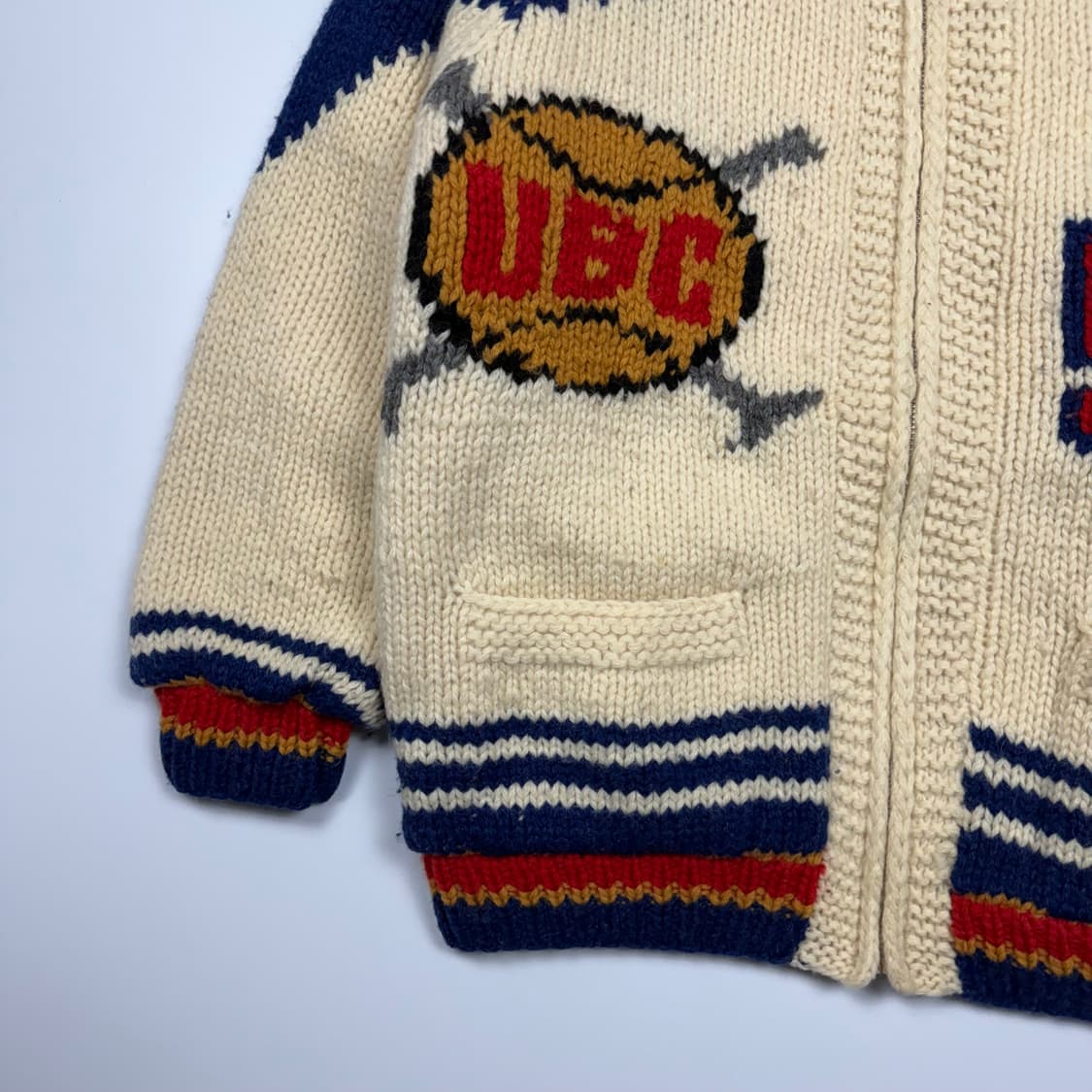 (105) 빈티지 베이스볼 셔틀랜드울 코위찬 자켓 상품이미지4