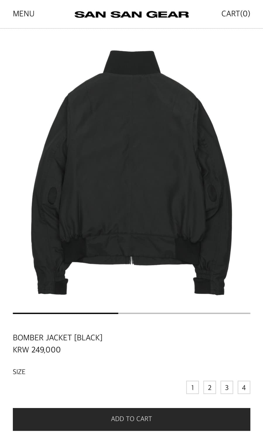 산산기어 봄버 자켓 블랙 3 상품이미지2
