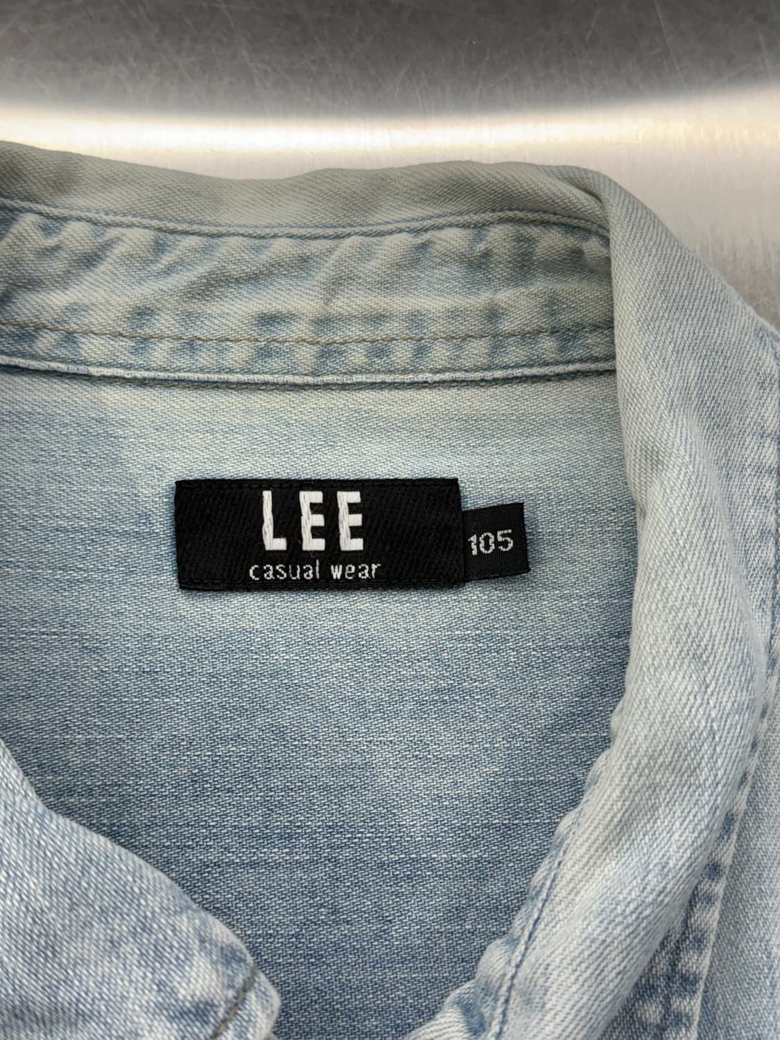 리 투포켓 연청 데님 셔츠 상품이미지7