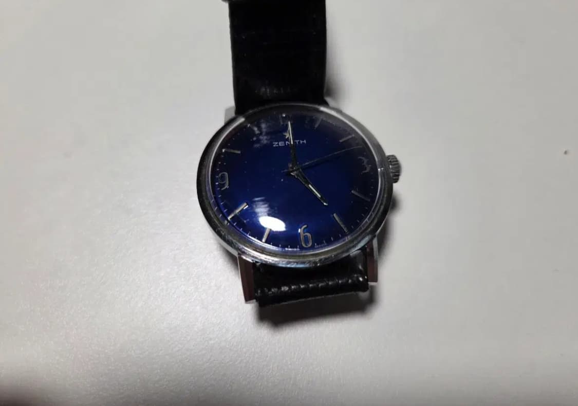 [희귀] 제니스(Zenith) 빈티지 수동 드레스 워치 - 블루 다이얼 상품이미지2