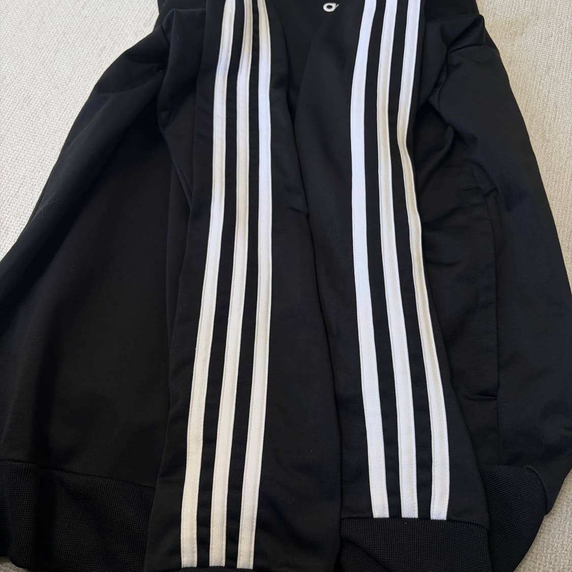 XL) Adidas 블랙 화이트 삼선 트랙 져지 상품이미지3