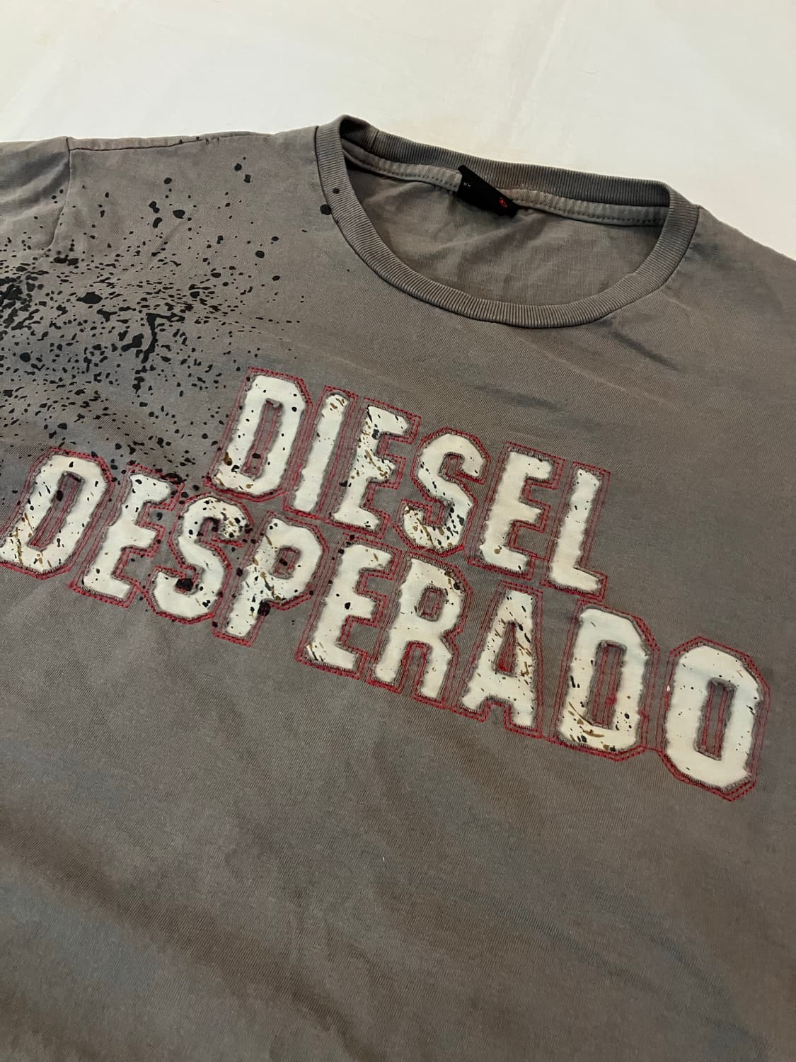 00s 디젤 아카이브 y2k 그런지 그래픽 티셔츠 그레이 상품이미지2