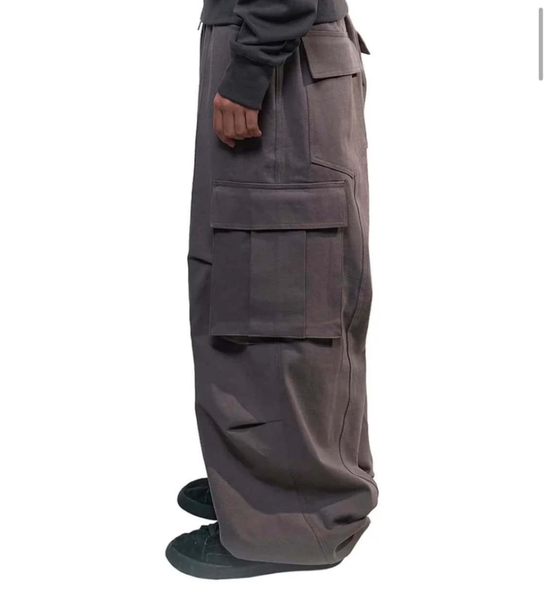 [아캄] Knee Pin-Tuck Wide Cargo Pants (Gra 상품이미지2