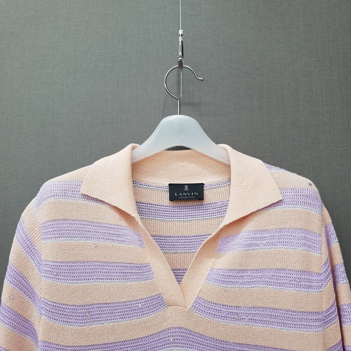 한섬 랑방 2024 노치넥 카라 스프라이트 니트 F사이즈 상품이미지3