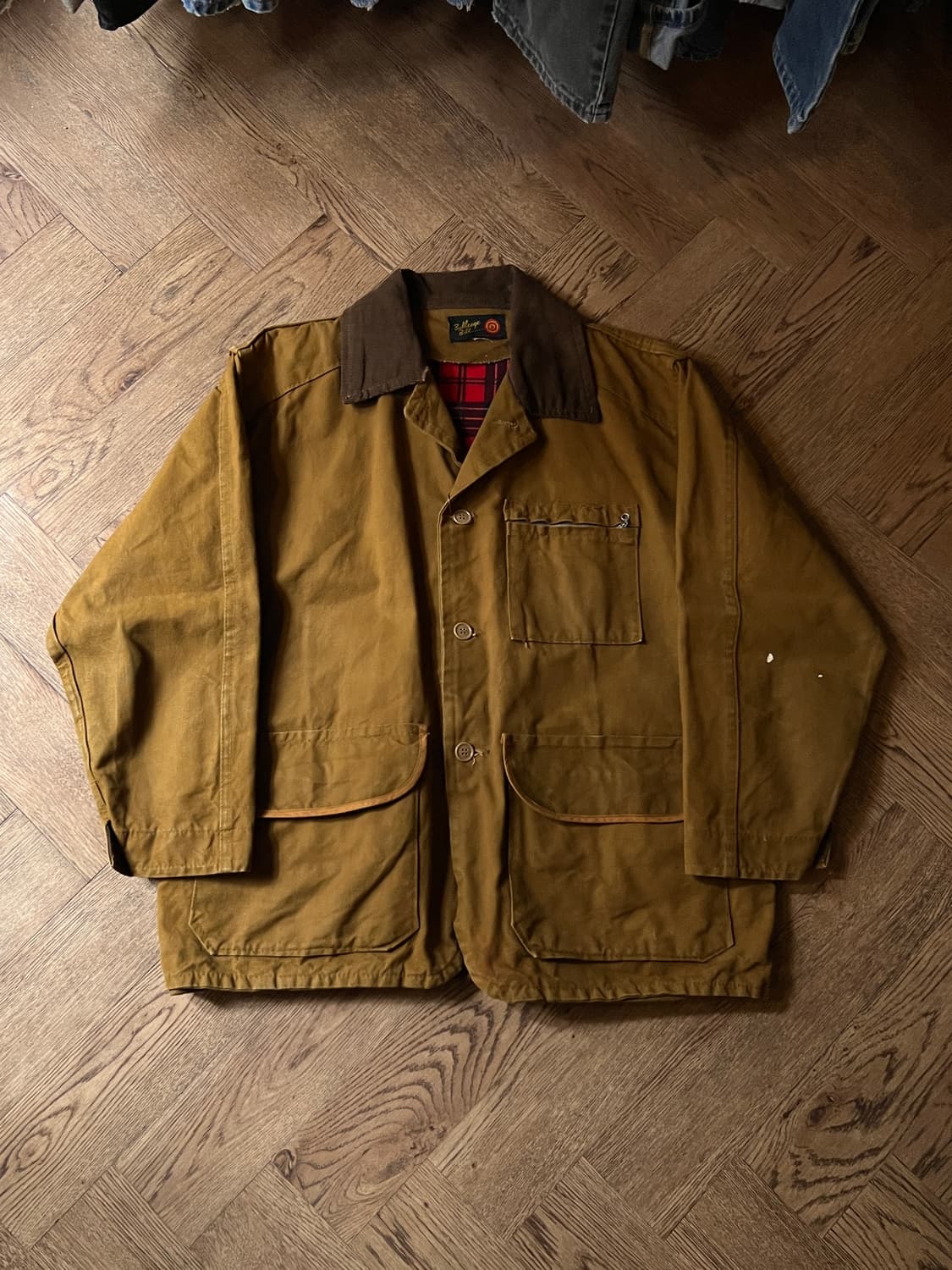 [M]60's Bullseye Bill 체크라이닝 덕 캔버스 헌팅 자켓 상품이미지1