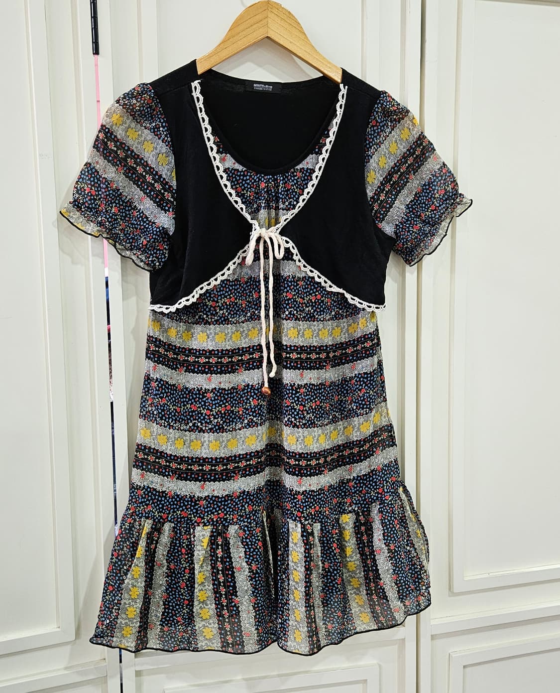 플라워 패턴 반팔 원피스 상품이미지2