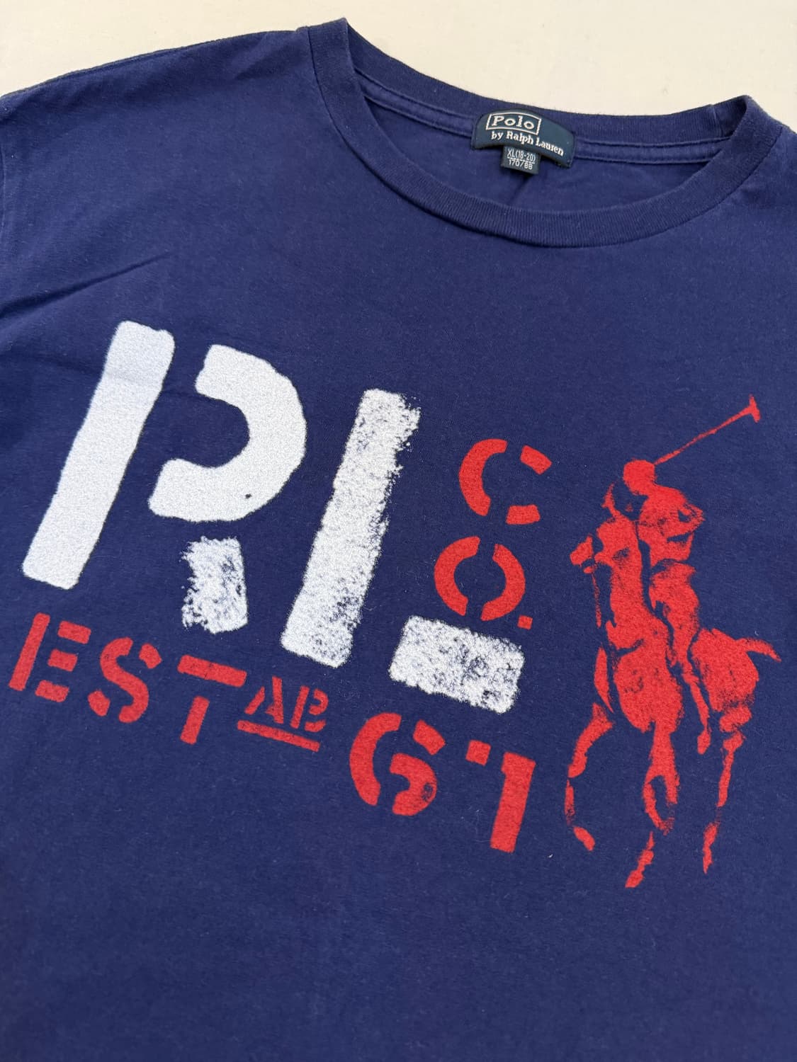 폴로 랄프로렌 빅포니 치프키프 y2k 롱슬리브 네이비 상품이미지2