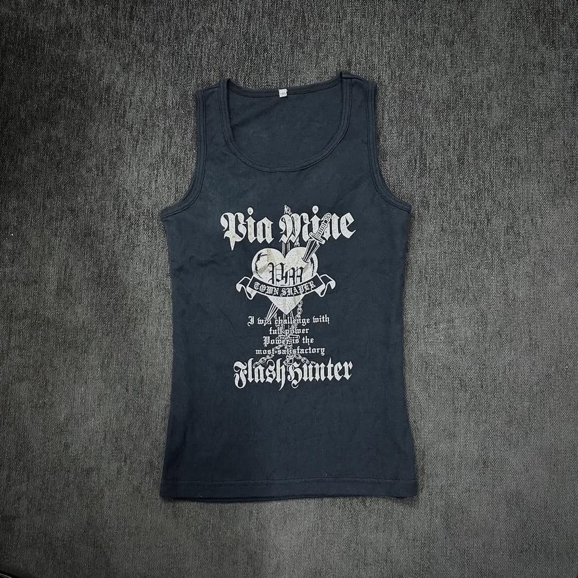 glitter Y2K printing sleeveless 상품이미지1