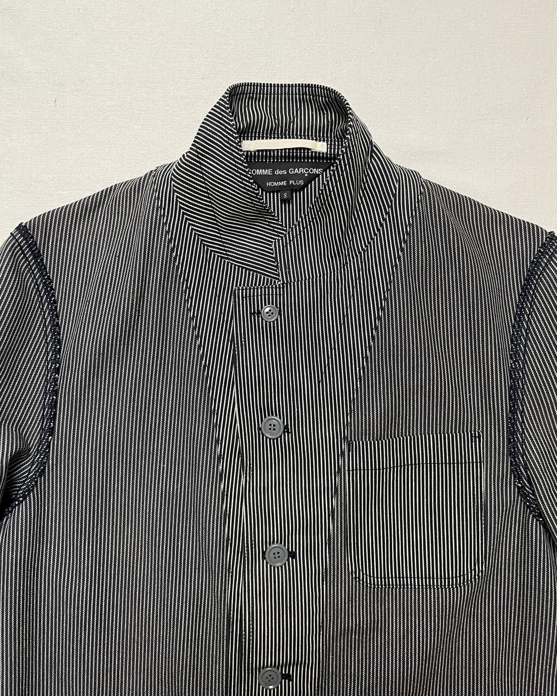 꼼데가르송 옴므플러스 02ss 스트라이프 테일러드 자켓 상품이미지5