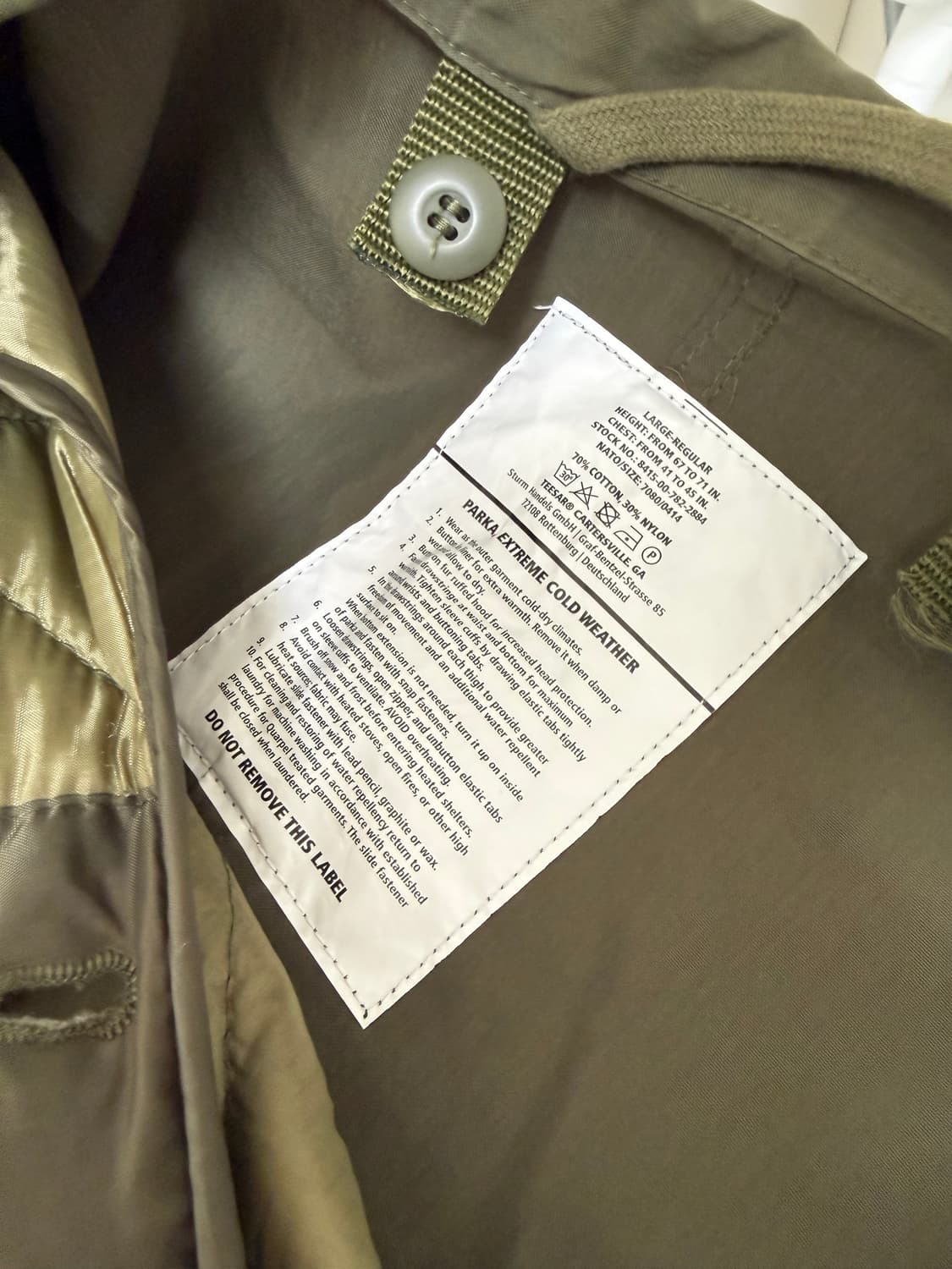 밀텍 M65 피쉬테일 파카(개파카) 상품이미지3