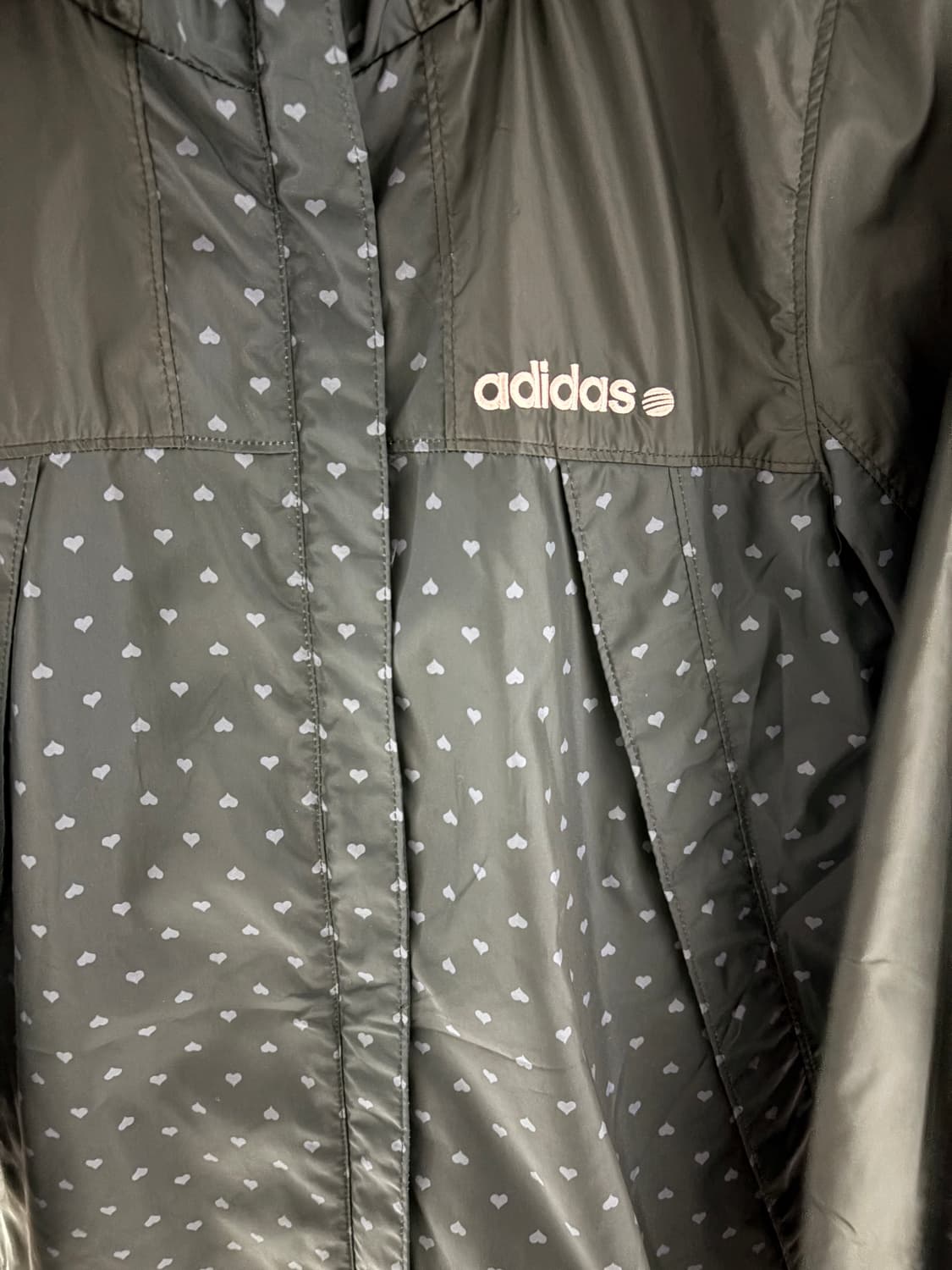 아디다스 하트도트 바람막이 블랙핑크 상품이미지4